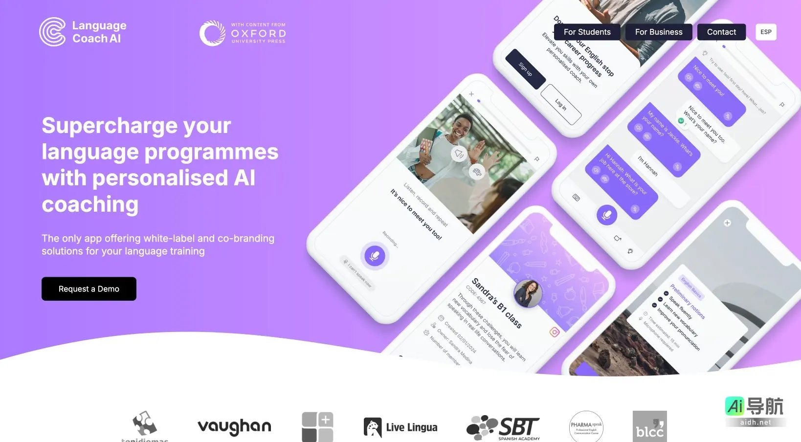 Language Coach AI 提供个性化的AI语言辅导，助力学生和机构提升语言学习效果