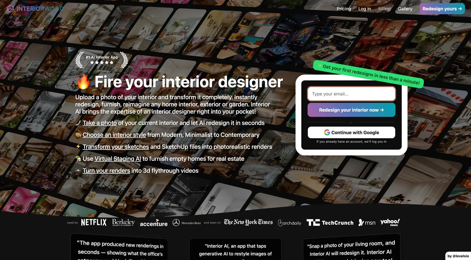 Interior AI 通过AI技术快速重塑室内设计，让用户轻松实现个性化家居风格