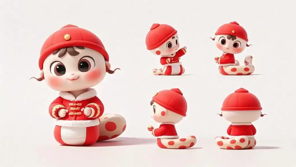 AI表情包制作教程，用即梦AI制作蛇年宝宝春节拜年表情包