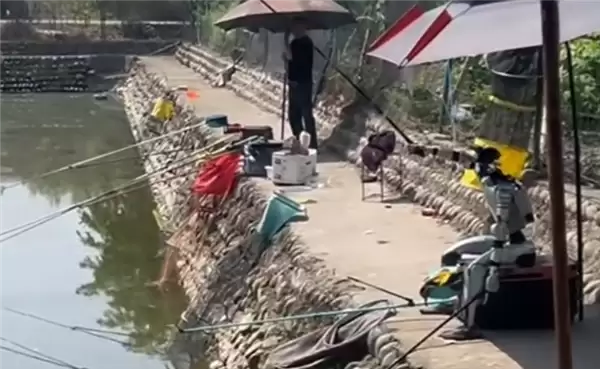 起猛了！成都鱼塘惊现机器人钓鱼 公司回应：鱼是提前挂上的