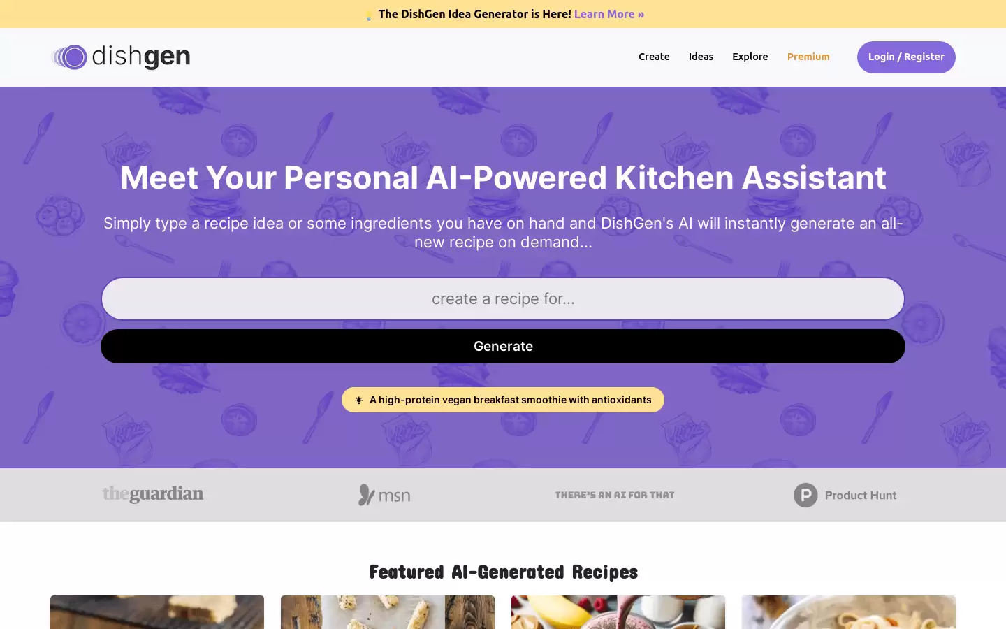 DishGen : AI菜譜生成器