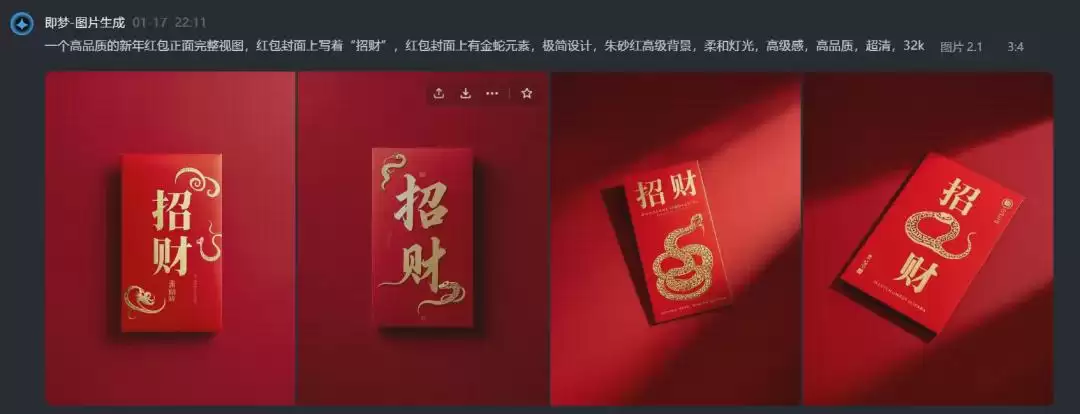 红包封面设计，教你5秒钟用AI制作带祝福文字的红包封面