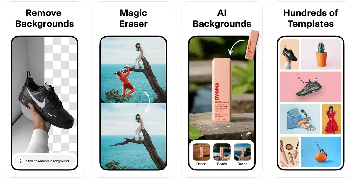 Pixelcut-AI产品图片处理——背景移除替换、物体抹除和图片放大