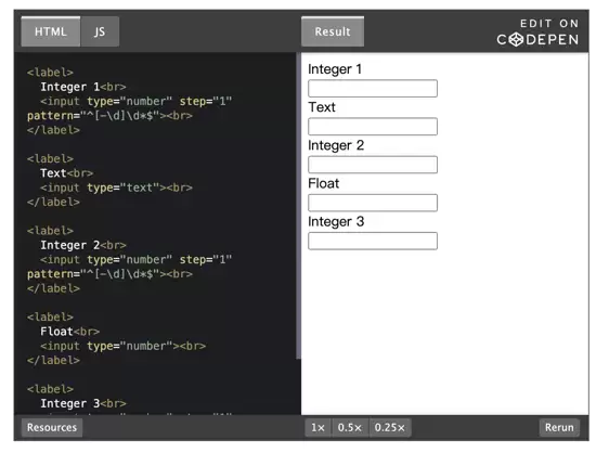 HTML5数字输入仅接受整数的实现代码