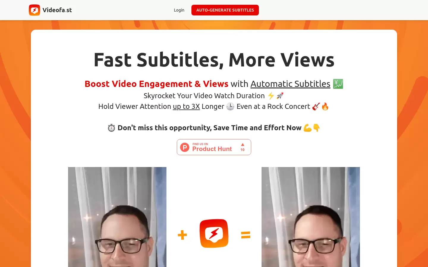 Videofa.st : 自动生成字幕，增加视频观看次数
