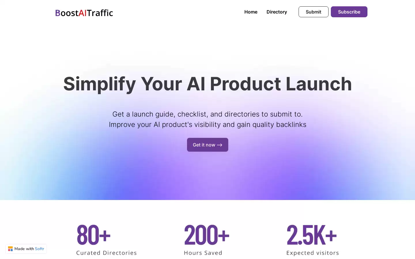 BoostAITraffic : 提交AI产品的上线清单和目录列表