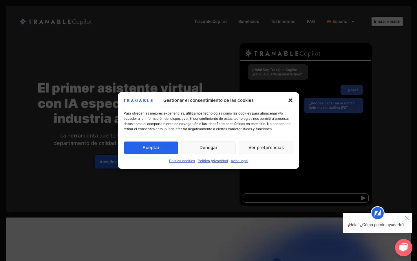 Trazable Copilot : 第一个专为食品工业设计的AI虚拟助手