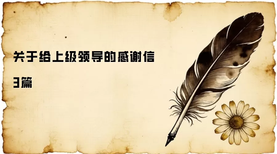 关于给上级领导的感谢信3篇
