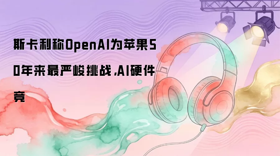 斯卡利称OpenAI为苹果50年来最严峻挑战，AI硬件竞