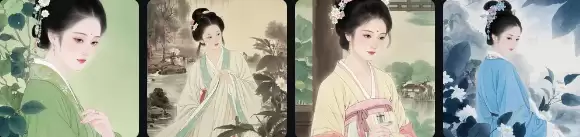 一分钟教你用AI生成简单又好看的古风美人，工笔画风格古代美女微笑视频