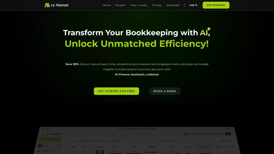 cc:Monet：AI财务助手，提供自动化会计解决方案