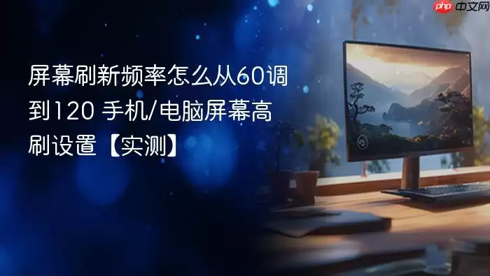 屏幕刷新频率怎么从60调到120 手机/电脑屏幕高刷设置【实测】