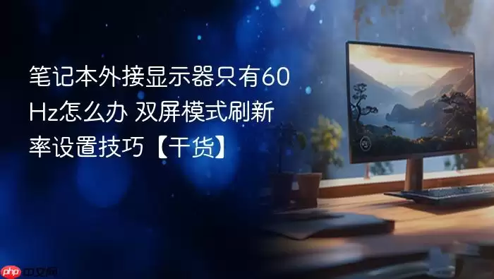 笔记本外接显示器只有60Hz怎么办 双屏模式刷新率设置技巧【干货】