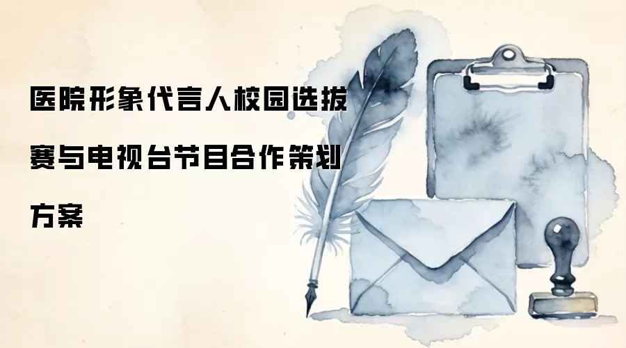 医院形象代言人校园选拔赛与电视台节目合作策划方案