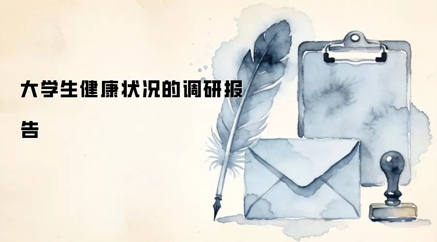 大学生健康状况的调研报告
