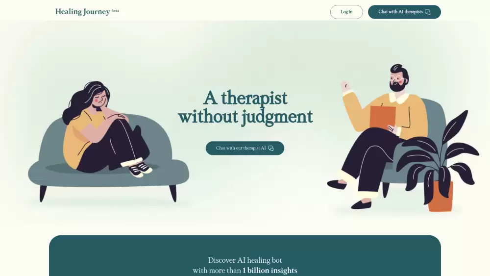 Healing Journey：AI虚拟治疗师，在线AI心理健康平台