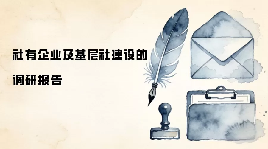 社有企业及基层社建设的调研报告