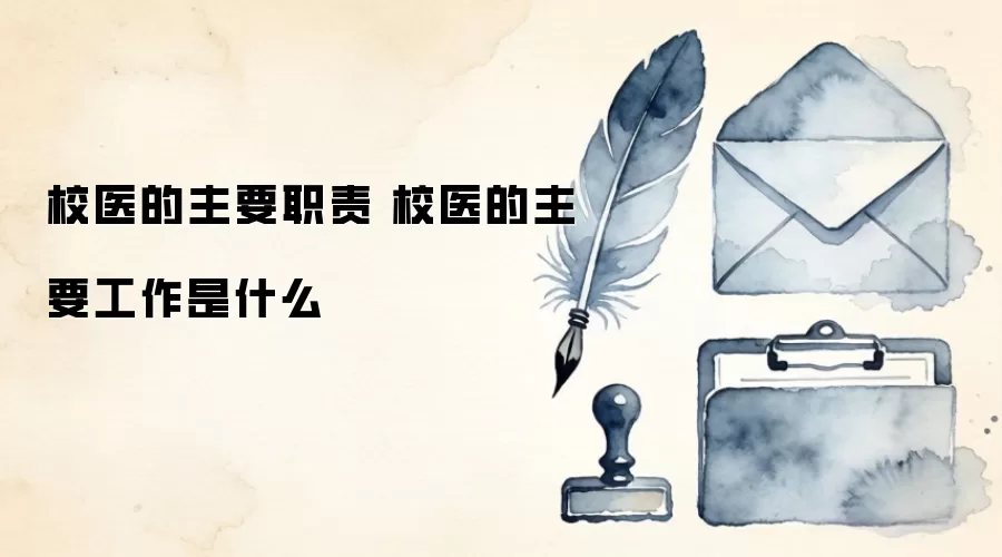 校医的主要职责 校医的主要工作是什么
