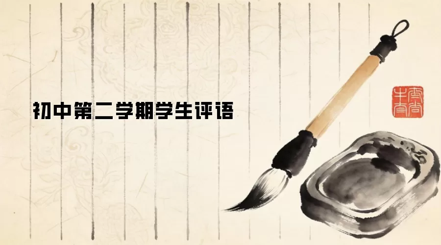 初中第二学期学生评语