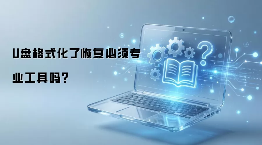 U盘格式化了恢复必须专业工具吗？