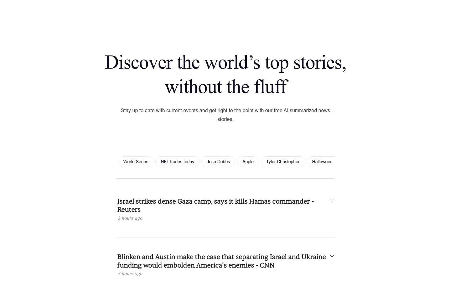 PureNews : AI自动生成的纯净新闻摘要