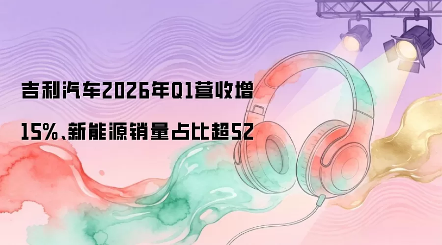 吉利汽车2026年Q1营收增15%、新能源销量占比超52