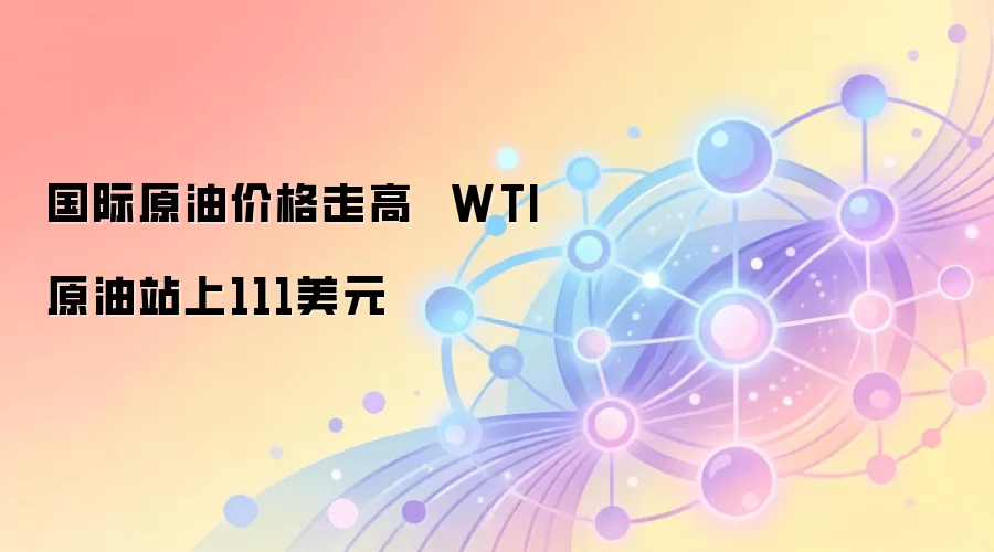 国际原油价格走高  WTI原油站上111美元