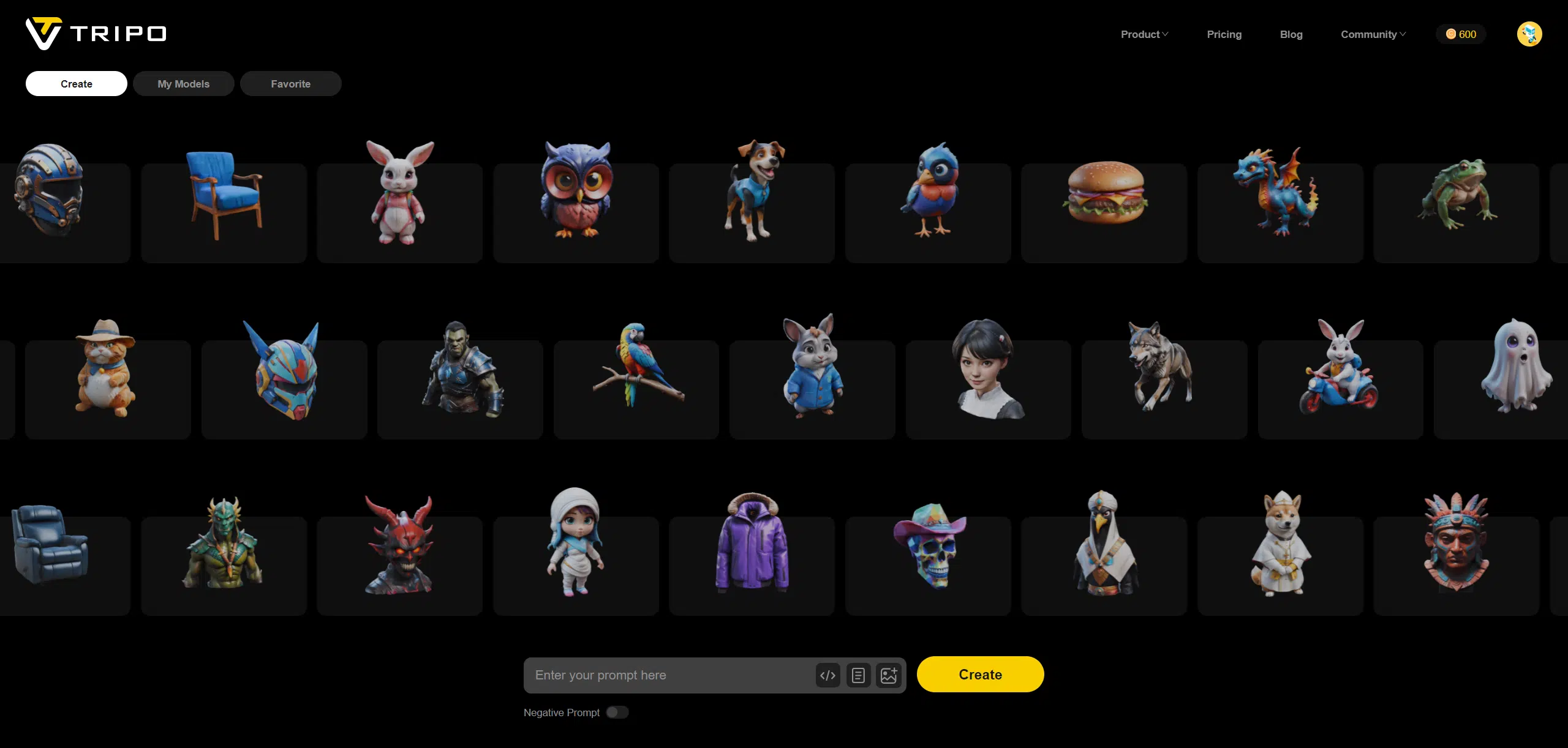 Tripo：文字图片秒变3D模型，用AI一键生成3D模型