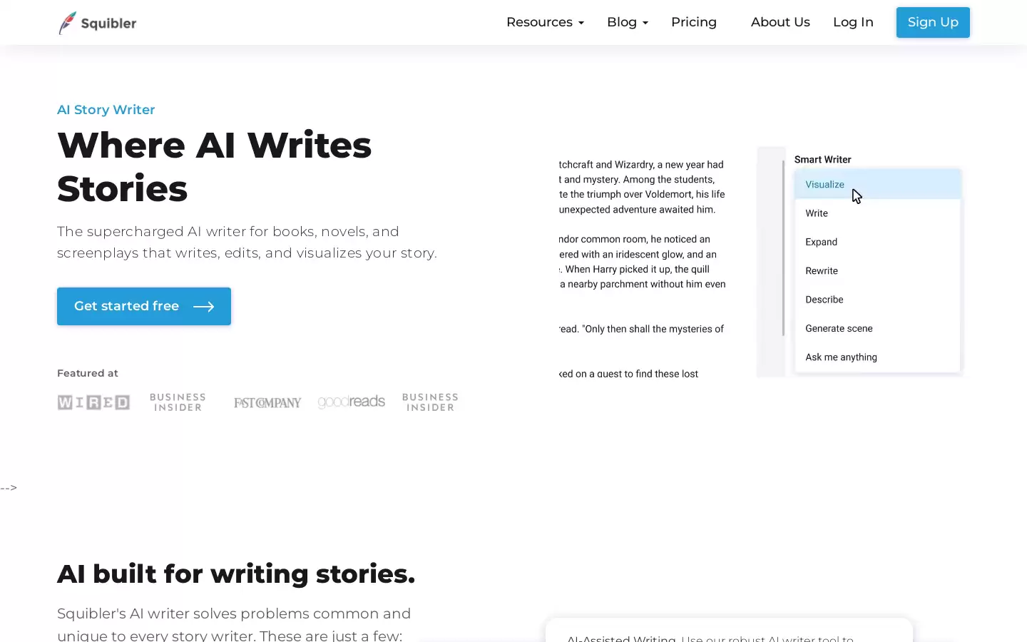 Squibler : 人工智能辅助写作软件