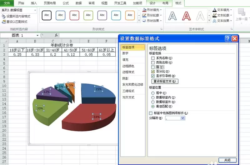 excel怎么设计三维立体的饼图