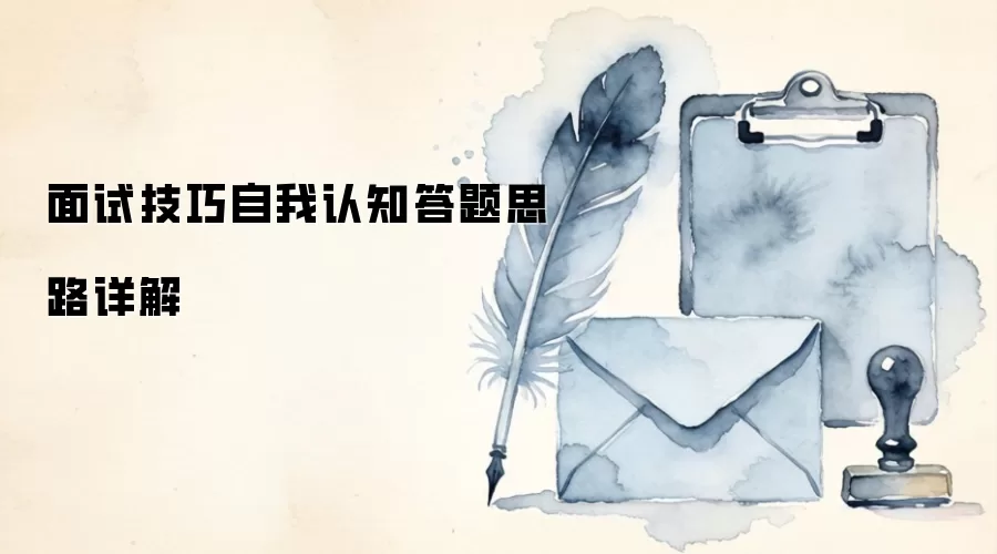 面试技巧自我认知答题思路详解