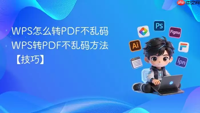 wps怎么转pdf不乱码 wps转pdf不乱码方法【技巧】