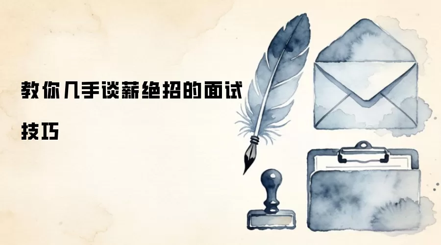 教你几手谈薪绝招的面试技巧