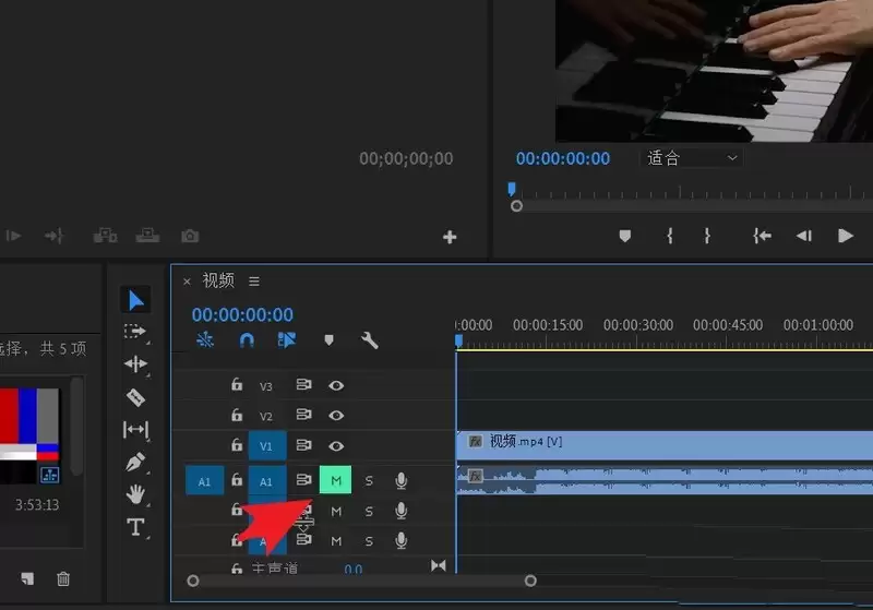 pr怎么静音音频