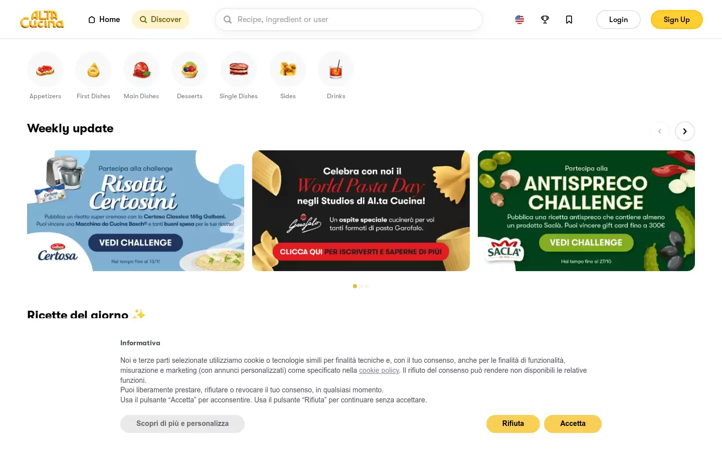 Al.ta Cucina : 一个有20,000个菜谱的食谱交流社区