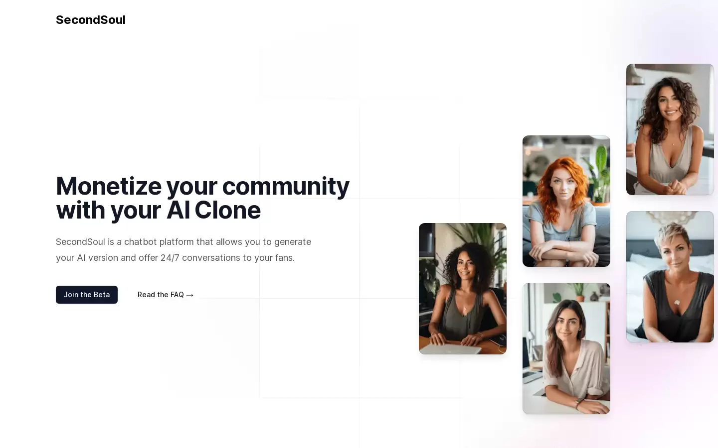 SecondSoul : AI聊天机器人平台，让你的粉丝和你的AI版本24/7畅聊