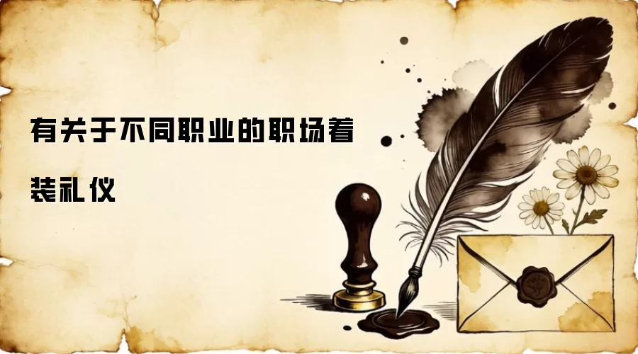 有关于不同职业的职场着装礼仪