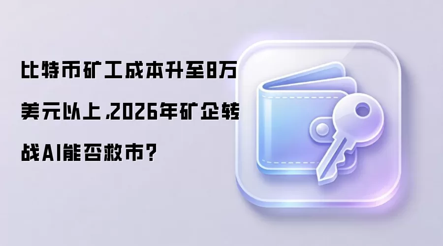 比特币矿工成本升至8万美元以上，2026年矿企转战AI能否救市？