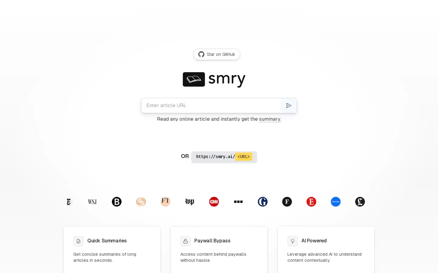 SMRY : 秒读长文，AI智能摘要
