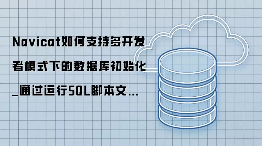 Na vicat如何支持多开发者模式下的数据库初始化_通过运行SQL脚本文件功能