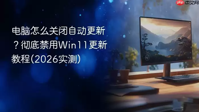 电脑怎么关闭自动更新？彻底禁用Win11更新教程(2026实测)