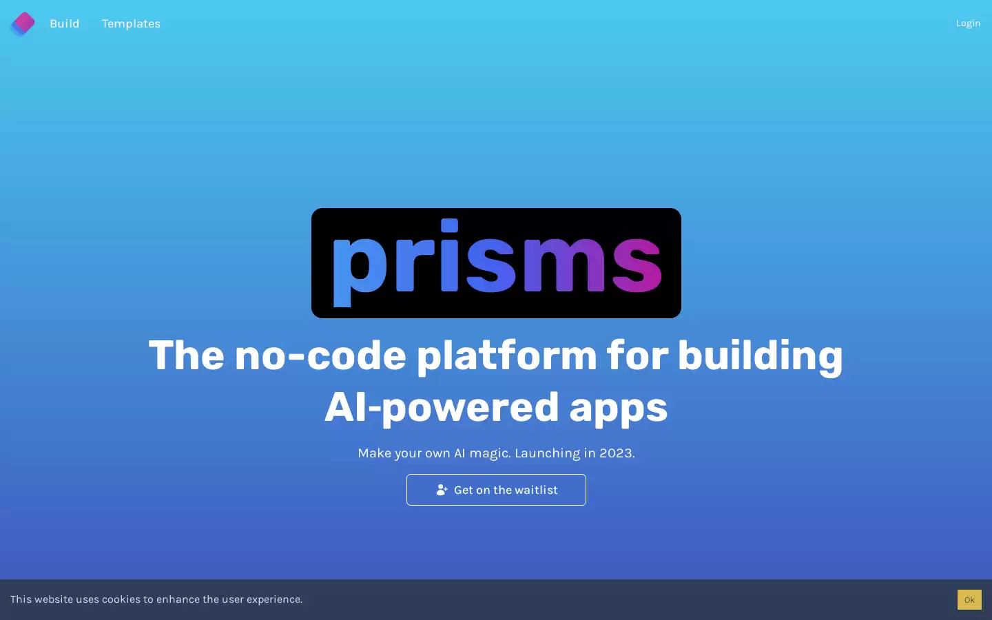 Prisms : 无代码平台,使用AI构建应用程序