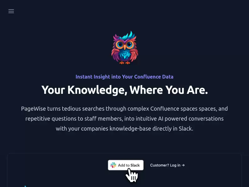 PageWise AI : 智能AI助手，快速获取Confluence页面信息