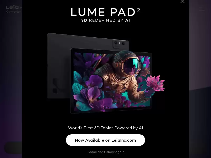 LeiaPix Converter : 将您喜欢的图像转换为惊艳的深度动画