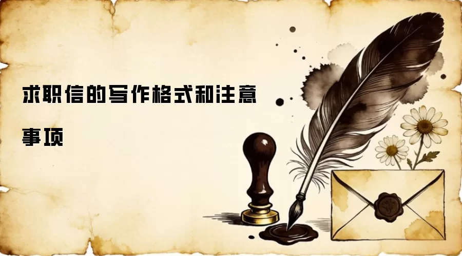 求职信的写作格式和注意事项