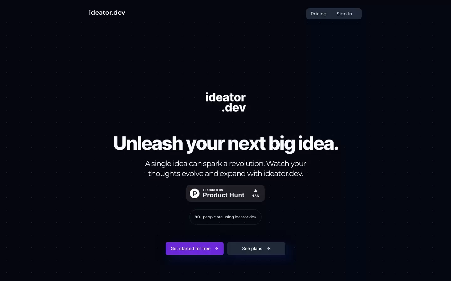 ideator.dev : 释放你的下一个伟大想法