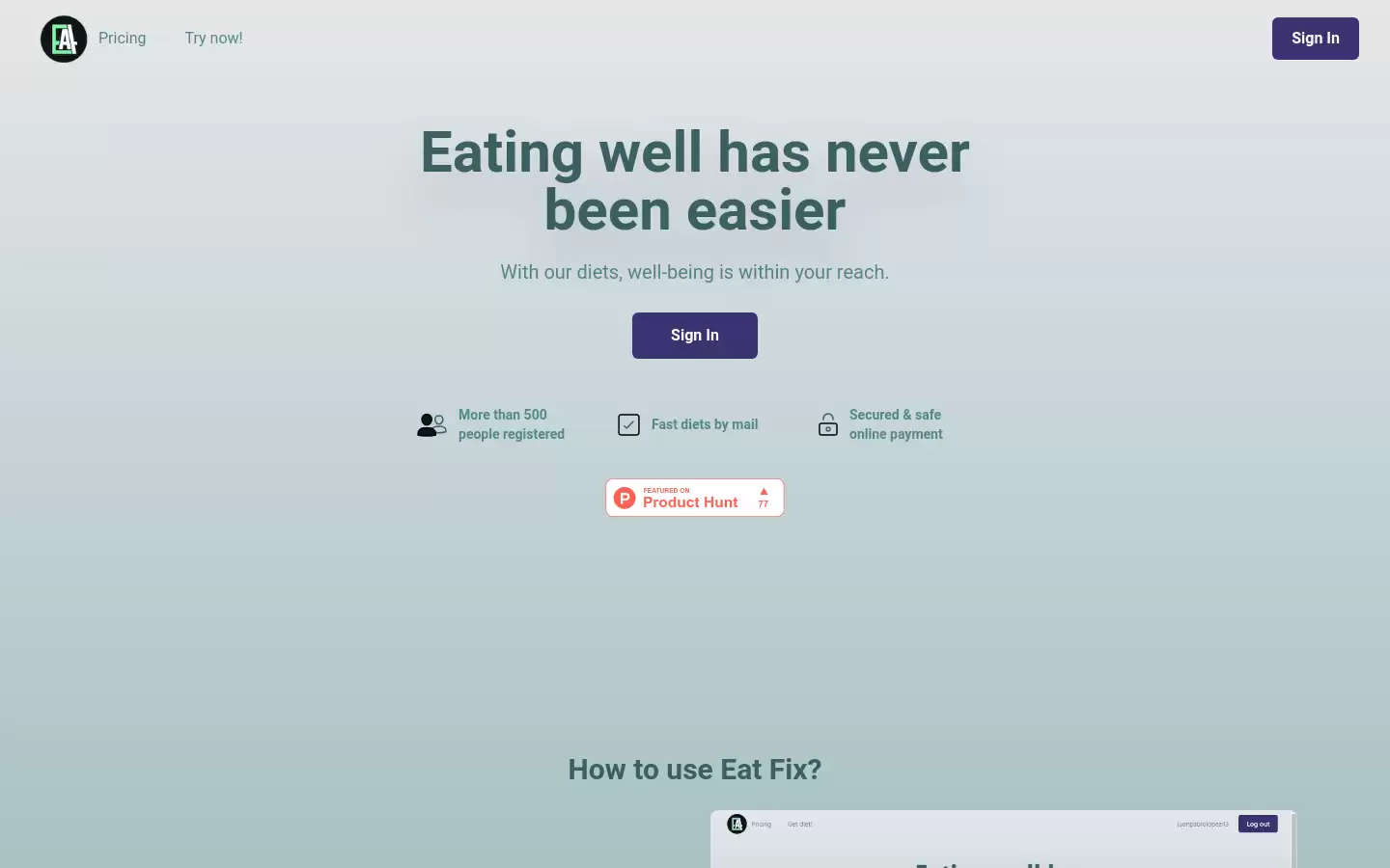 Eat Fix : 吃得健康从未如此简单