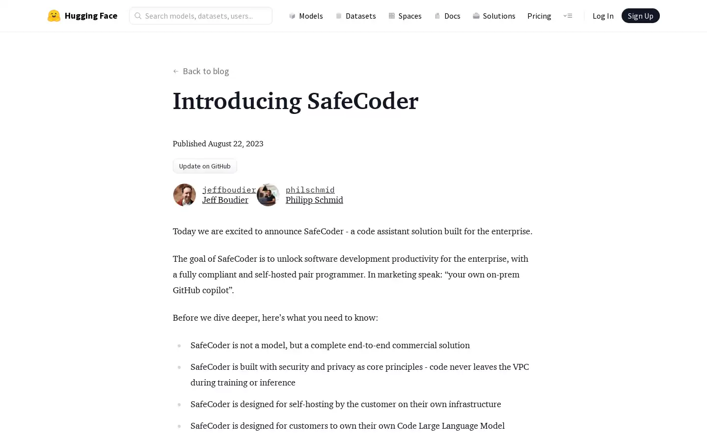 SafeCoder : SafeCoder 是一款企业级代码生成辅助工具