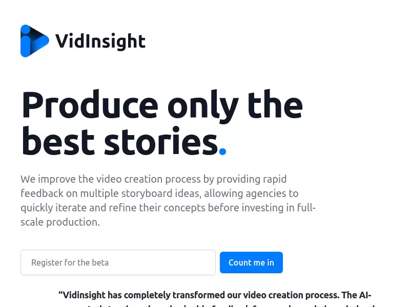 VidINsight : AI视频创作与人工反馈平台