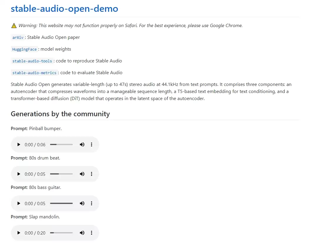 Stability AI开源音频生成模型Stable Audio Open，可生成47秒的立体声音频